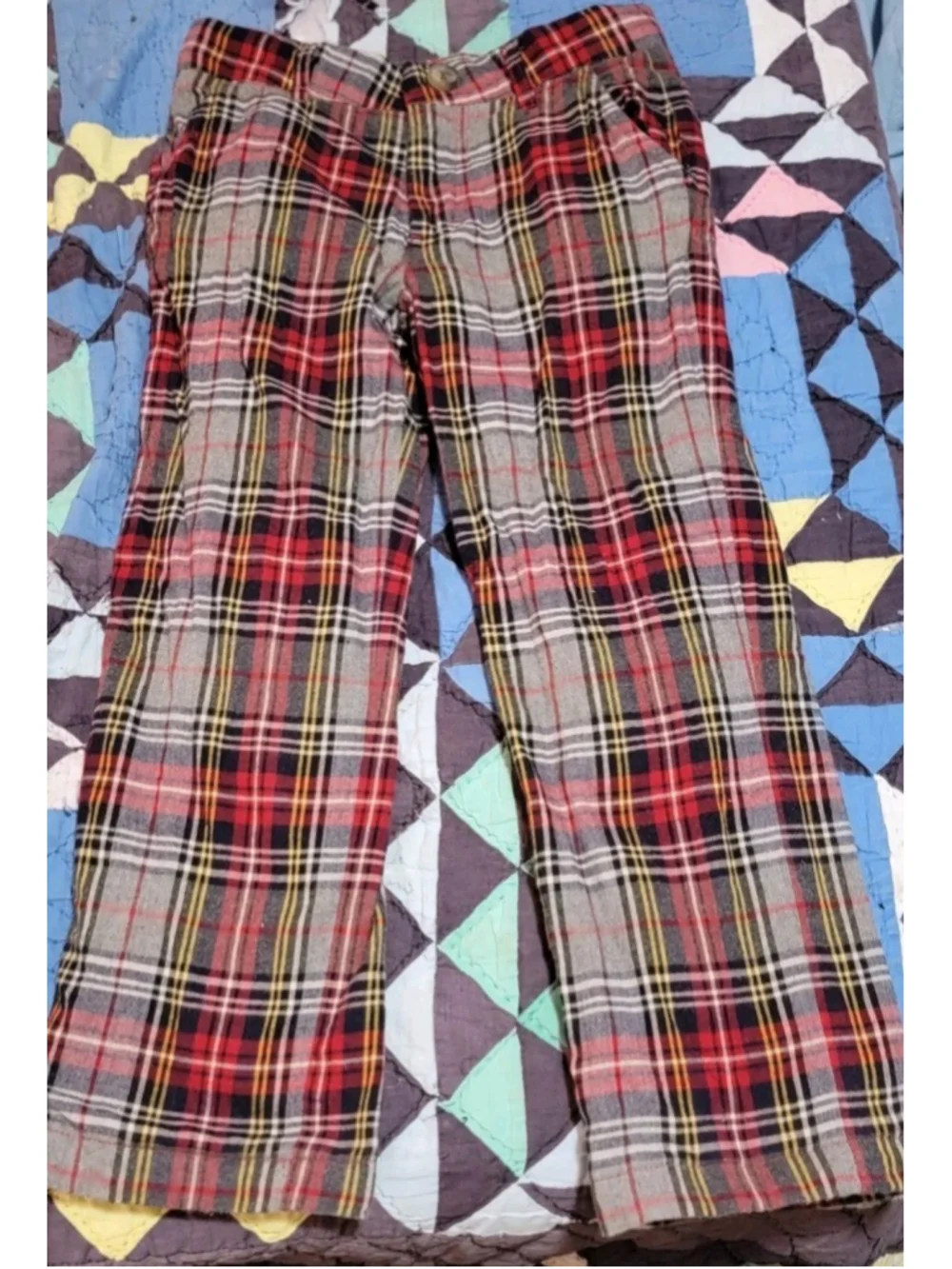 BEAUFORT BONNET Boys 6 Sheffield Plaid Pants Pocket Lined